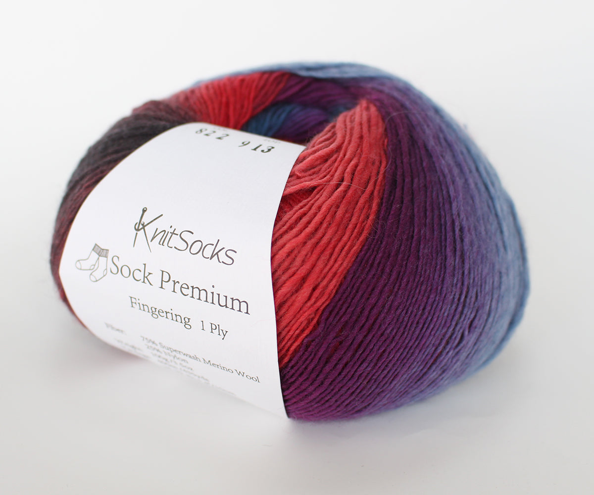 Sock Premium Fingering Self-striping