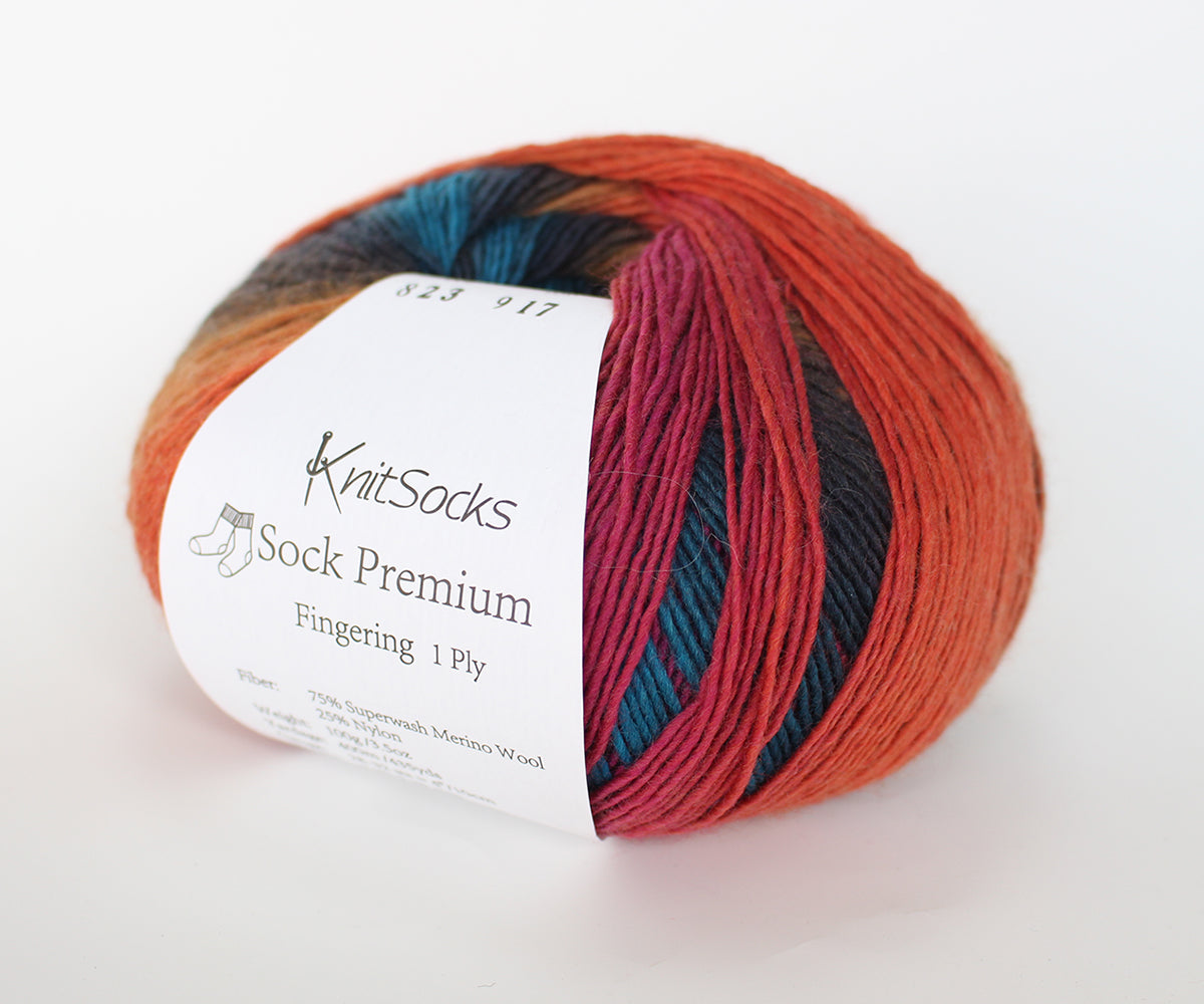 Sock Premium Fingering Self-striping