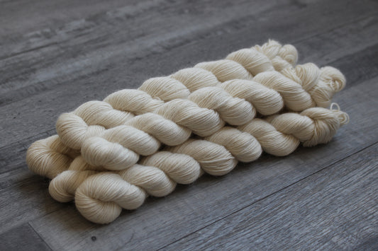 Kid Mohair Merino Wool Nylon Undyed Yarn- Fingering Weight