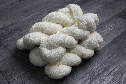 Undyed Wool Boucle Worsted 1 Ply